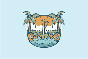 Beach Vacation Illustration, an Object Illustration by nomlimo.com