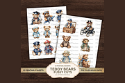 Teddy Bears Fussy Cuts PDF, a Decorative Illustration by Coral Beauty (Thumbnail 6 of 7)