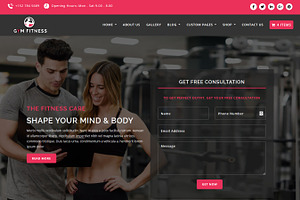 GYM Elementor WordPress Theme