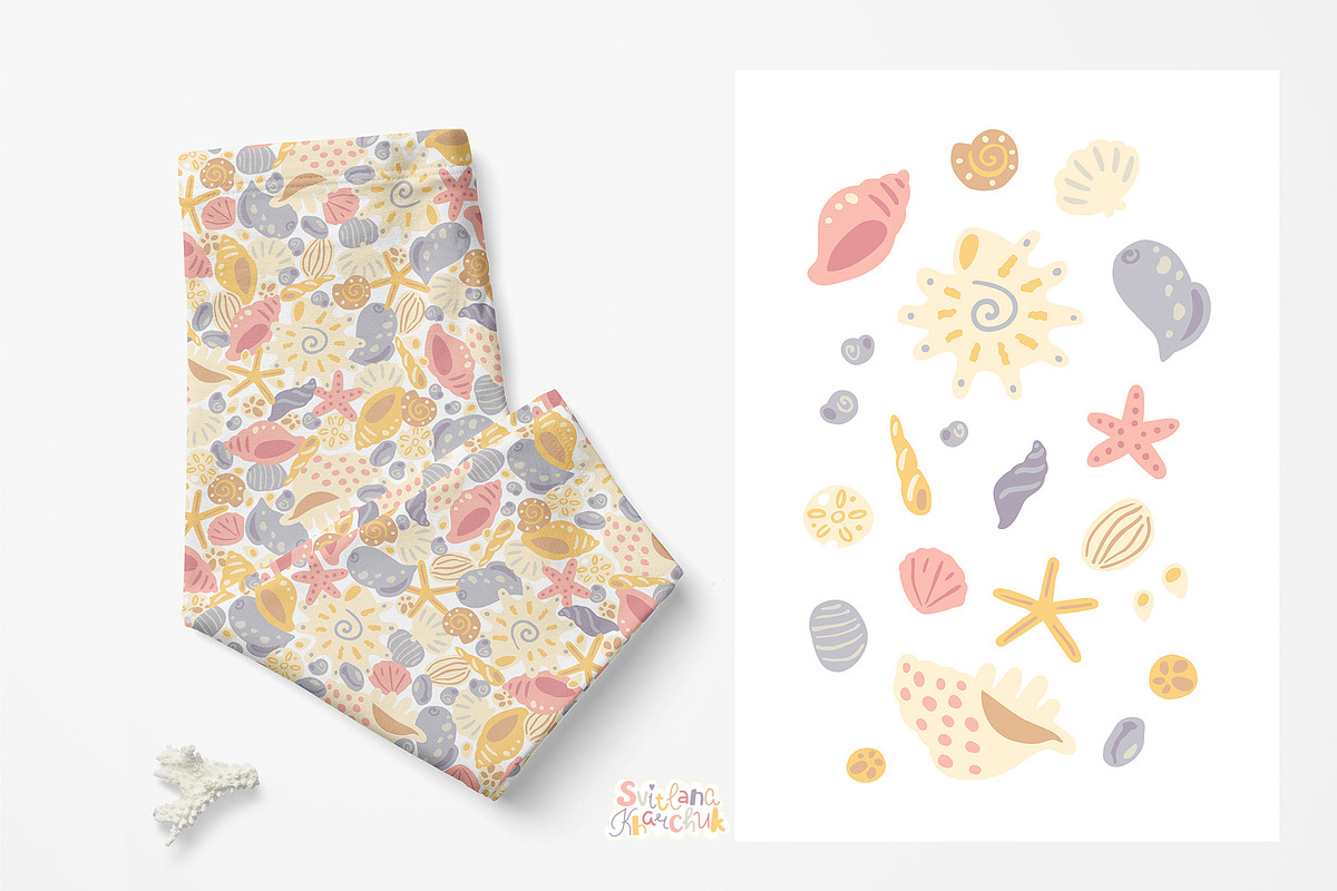 Shell Seeker: vector patterns, a Pattern Graphic by Svitlana Kharchuk (Photo 2 of 10)