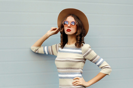 Stylish young woman posing in round, a Person Photo by Rohappy
