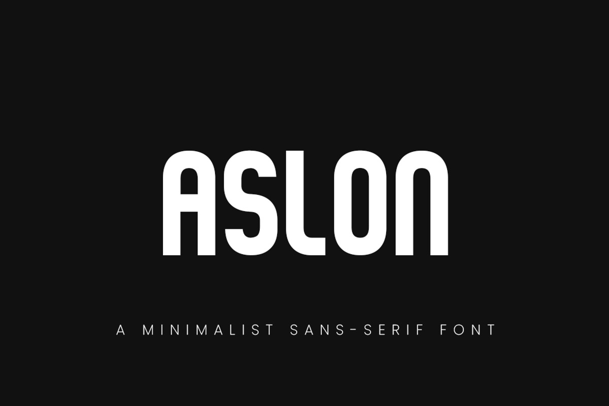 Aslon - Logo Font, a Sans Serif Font by SupaTemplates (Photo 1 of 8)