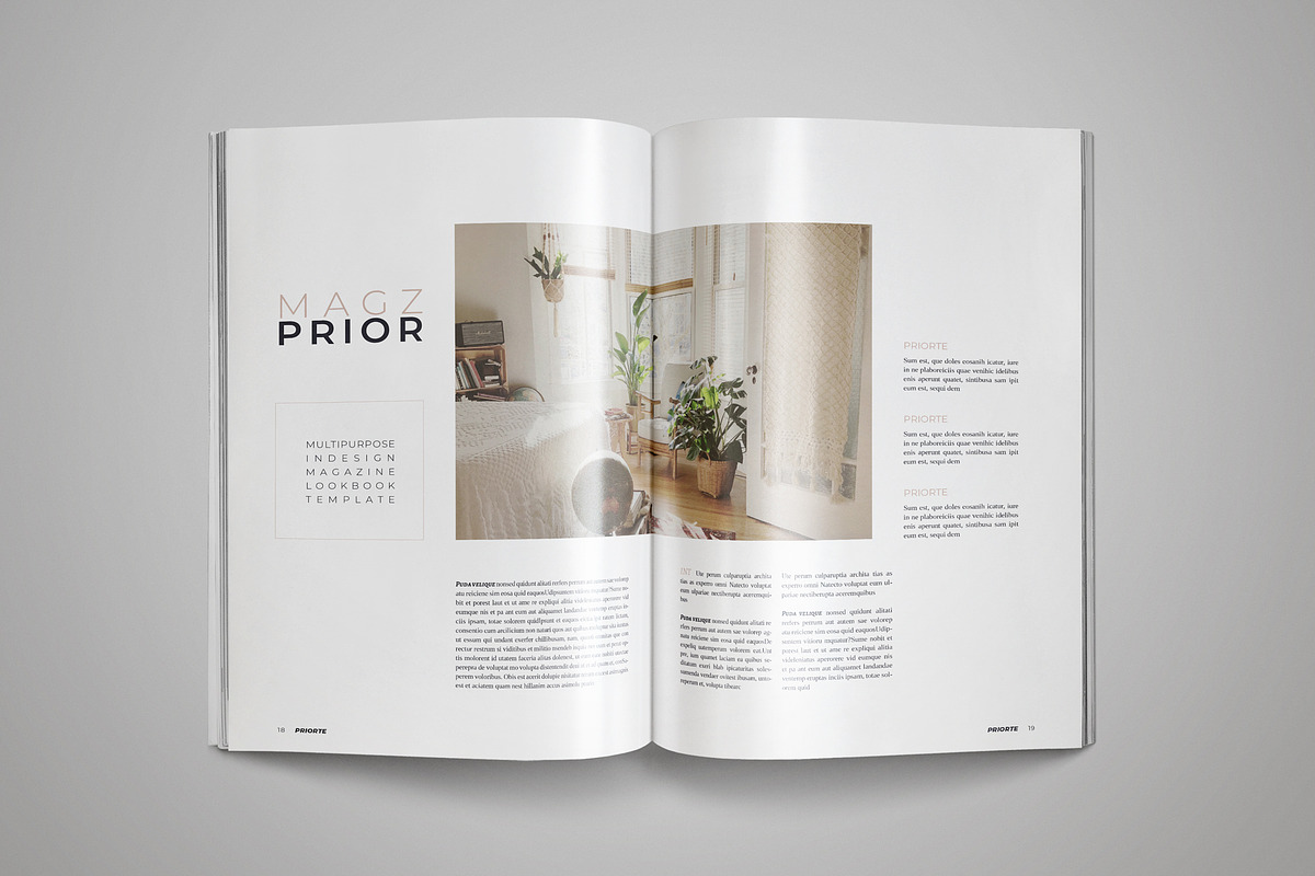 PRIORTE Magazine Lookbook Template, a Magazine Template by Indotitas (Photo 11 of 11)
