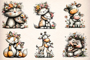 Mother's Day Animal Clipart Bundle, an Illustration by Digital Artistic99 (Thumbnail 2 of 12)