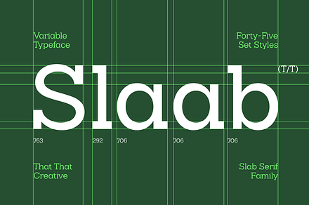 Slaab Font Family 45 Styles