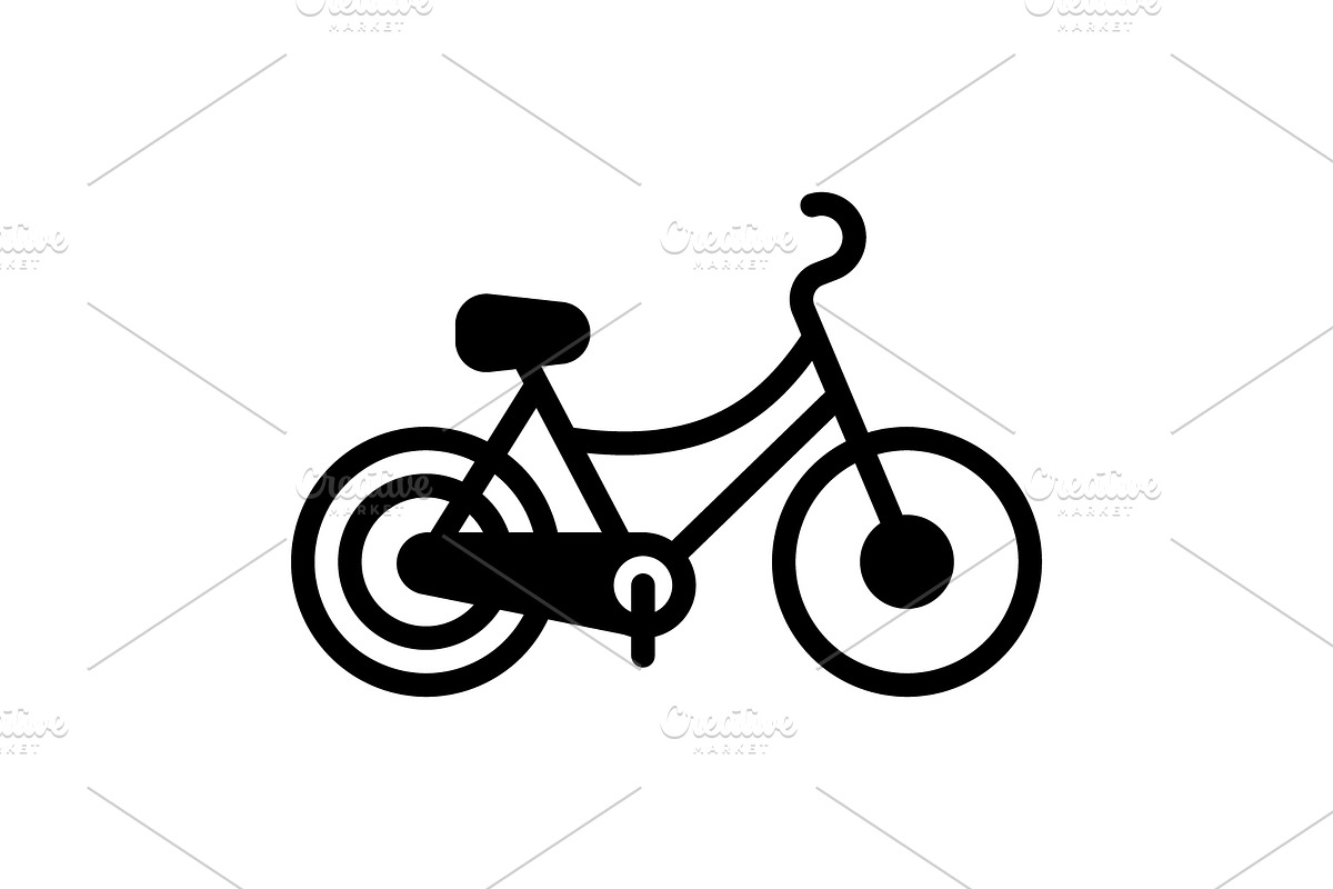 Bicycle cycle solid icon, a Solid Icon by Creative priyanka