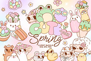 Cute Groovy Spring Clipart Bundle, a Seasonal Illustration by Huxmay (Thumbnail 1 of 7)