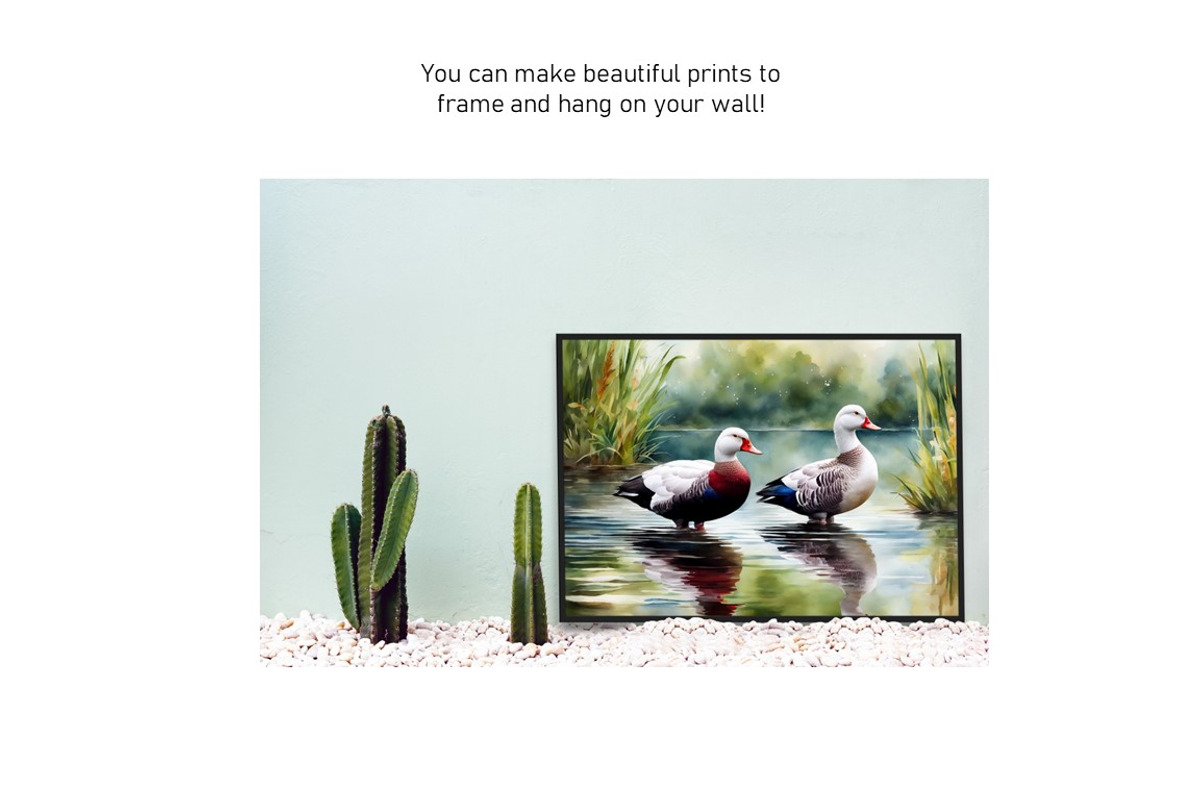 Watercolor Duck Pond Set 1, an Animal Illustration by Kat's Artful Creations (Photo 4 of 9)