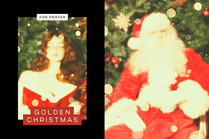 Golden Christmas Poster Effect, a Layer Style Add-On by Design Squad