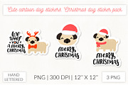 Cute dog stickers. Puppy Christmas, an Object Graphic by Let's Art (Thumbnail 11 of 24)