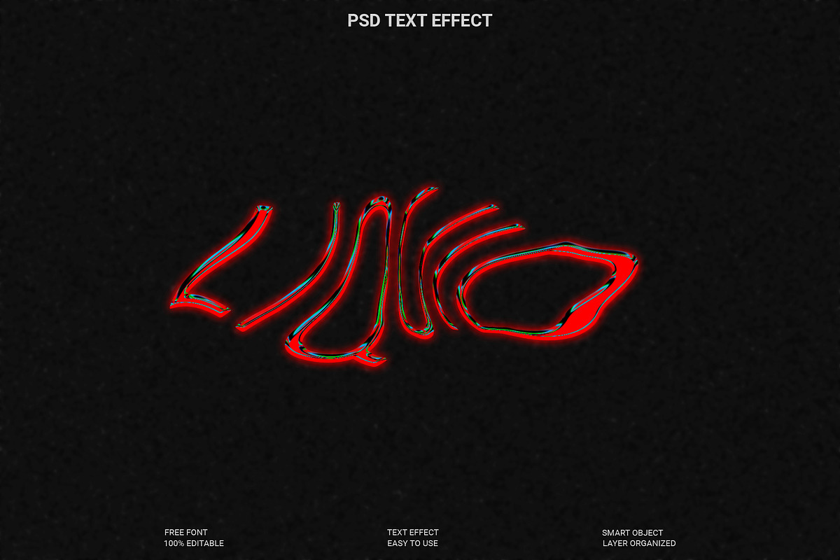 Liquid Glitch Photoshop Text Effect, a Layer Style Add-On by Imamul001