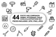 Animal veterinary tools Icon Set, an Outline Icon by Nurlan's shop (Thumbnail 1 of 6)