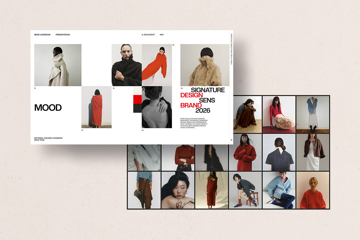 SENS | Brand Lookbook Template, a Presentation Template by evgenystudio (Photo 5 of 9)