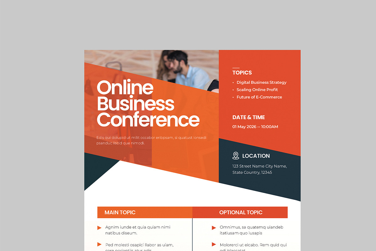 Online Business Conference Flyer, a Flyer Template by MightyDesign (Photo 4 of 8)