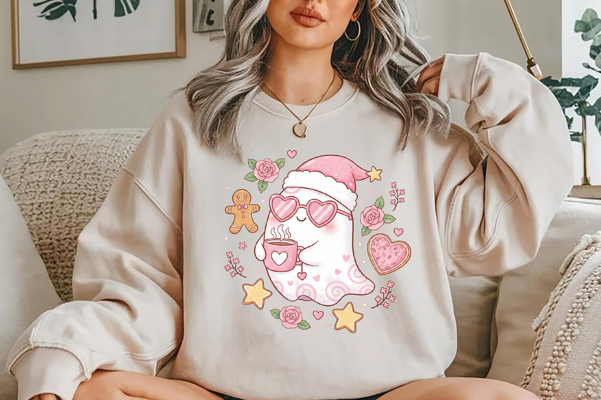 Floral Coquette Pink Ghost Coffee PN, a Seasonal Illustration by YA Design (Photo 4 of 4)