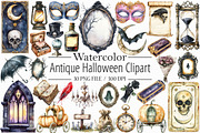Antique Halloween Clipart, an Illustration by Libby Wishes (Thumbnail 1 of 5)