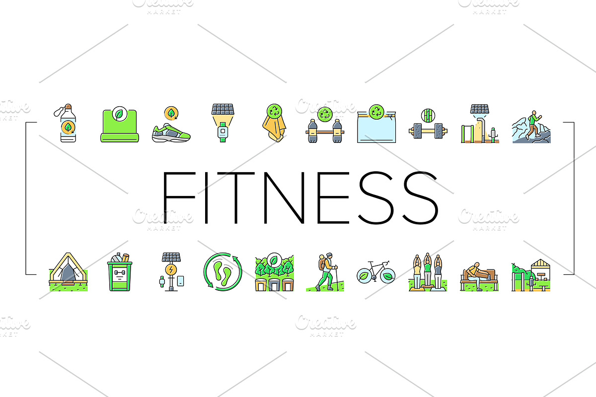 sustainable outdoor fitness eco, an Illustration by pikepicture