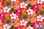 Vibrant Tropical Paradise Pattern, a Pattern Graphic by MISS CHATZ (Thumbnail 2 of 3)