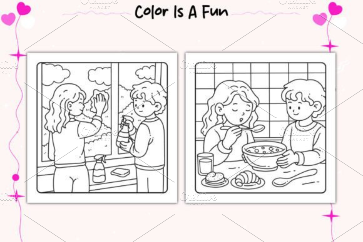 Love Moments Cozy Coloring Pages, a Decorative Illustration by Ink Gallery (Photo 3 of 4)