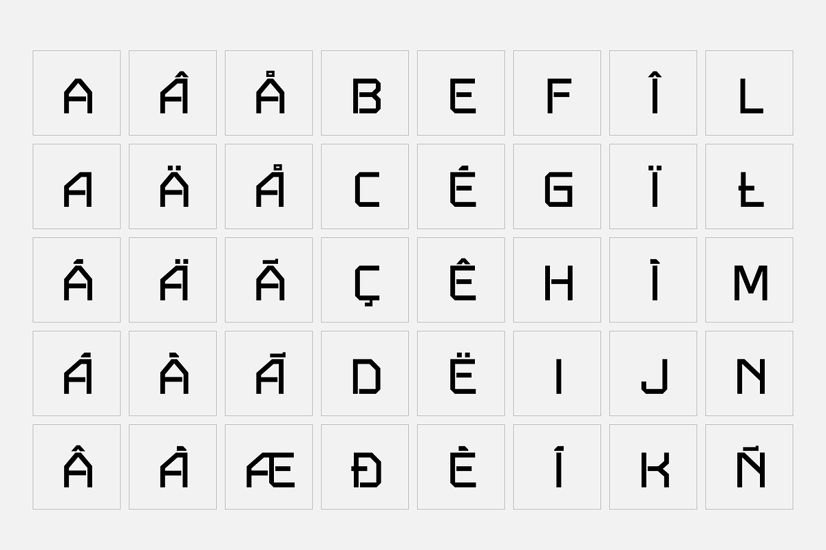 Flip - Square font preview 7