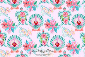 Coastal Coquette Seamless Pattern