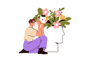 Mental health care concept set, a Person Illustration by Good Studio (Thumbnail 11 of 14)