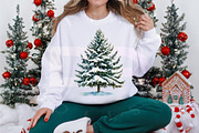 Watercolor Snowy Pine Trees Clipart, a Transportation Illustration by Digital Artistic99 (Thumbnail 6 of 7)