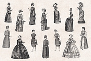 Ladies' Fashion Engravings, an Illustration by Graphic Goods (Thumbnail 2 of 9)