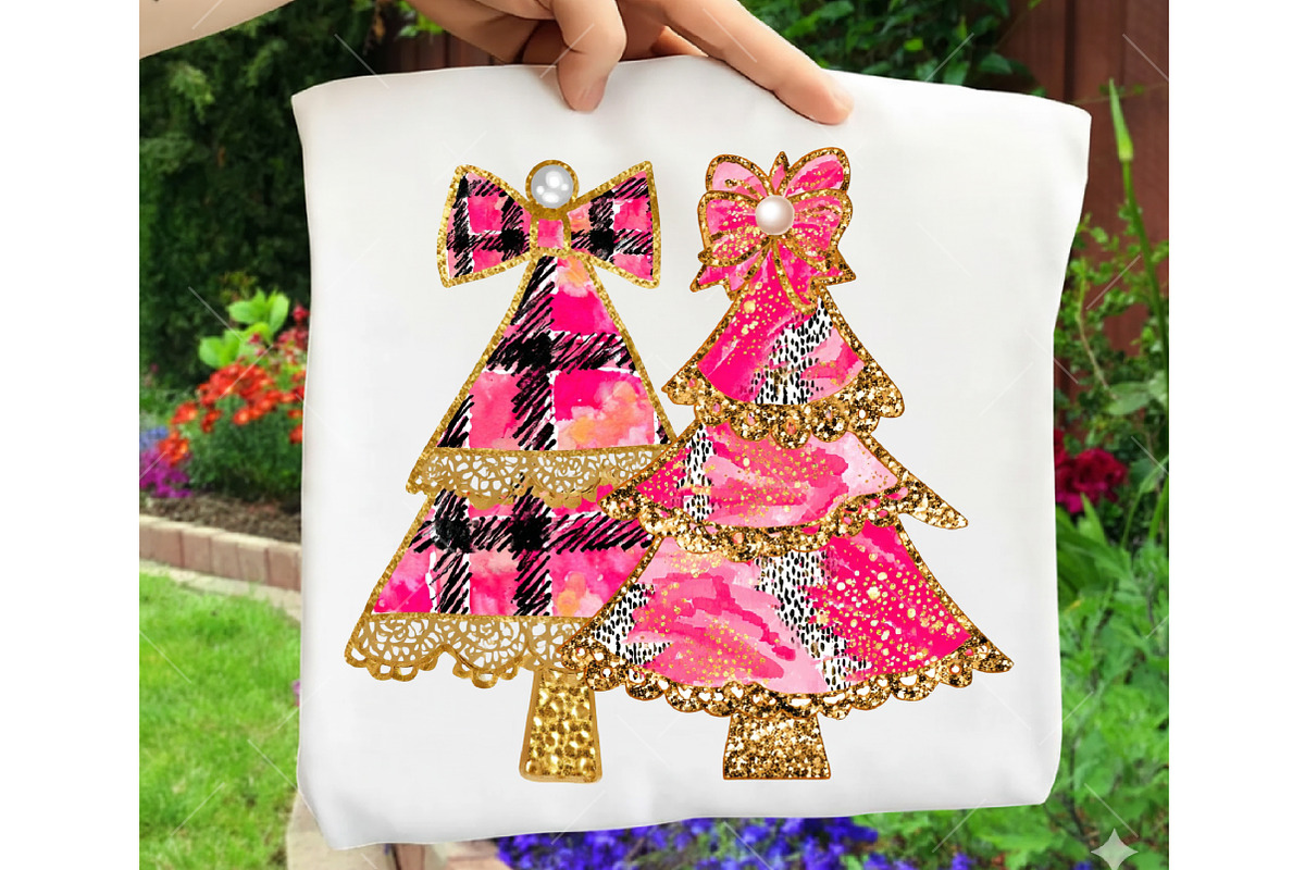 Coquette Christmas Tree Clipart, an Illustration by OK Design (Photo 5 of 6)