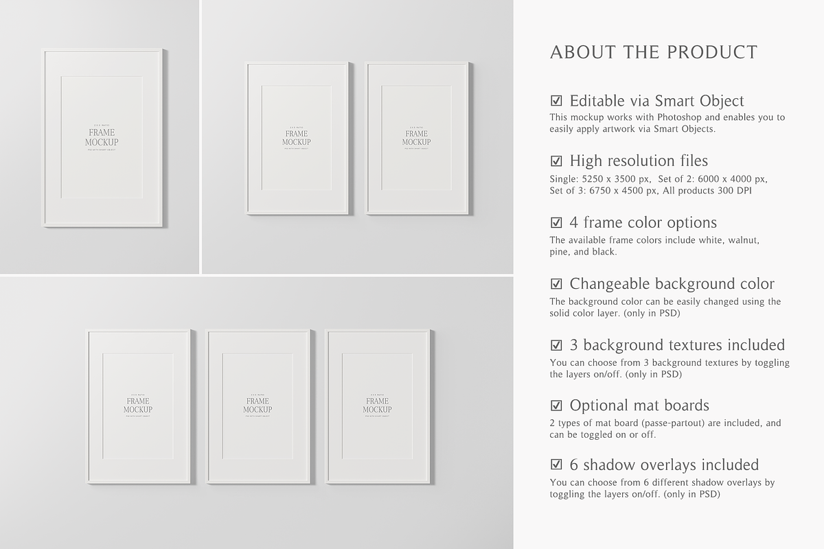 2x3 Portrait Frame Mockup Bundle, a Household Mockup by Lelu Art Design (Photo 6 of 11)