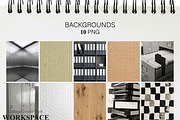 Workspace Collage Creator Kit 250PNG, an Object Graphic by DreamoraArt (Thumbnail 7 of 8)