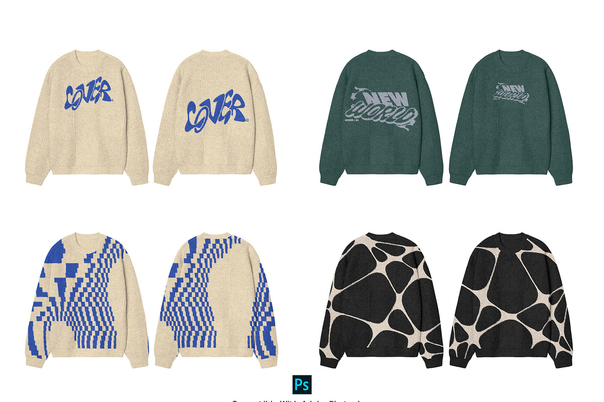 Knit Sweater Mockup, a Shirt Mockup by Irhasalfahad (Photo 7 of 7)