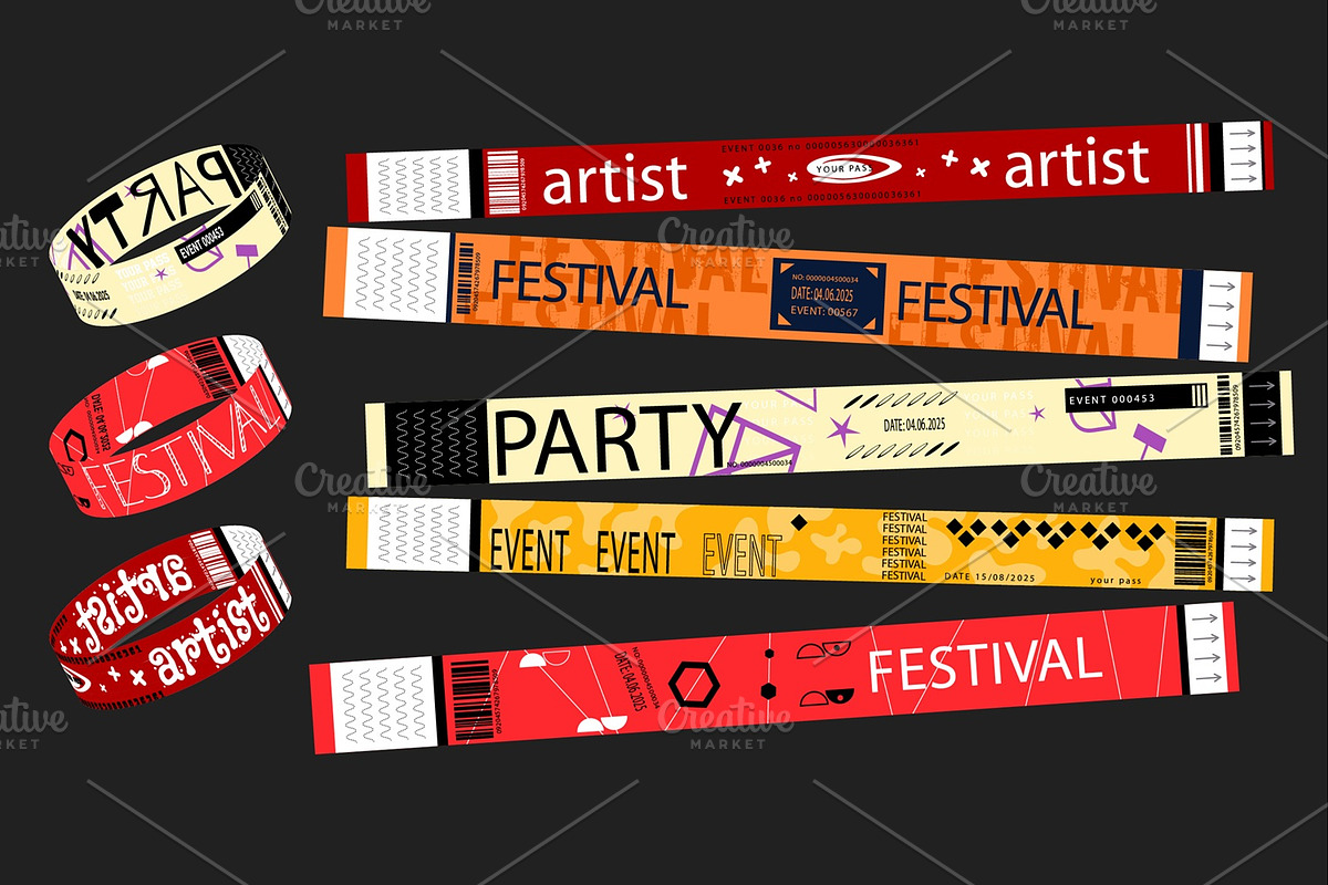 Event Party Bracelets, an Object Illustration by alexdndz (Photo 9 of 11)