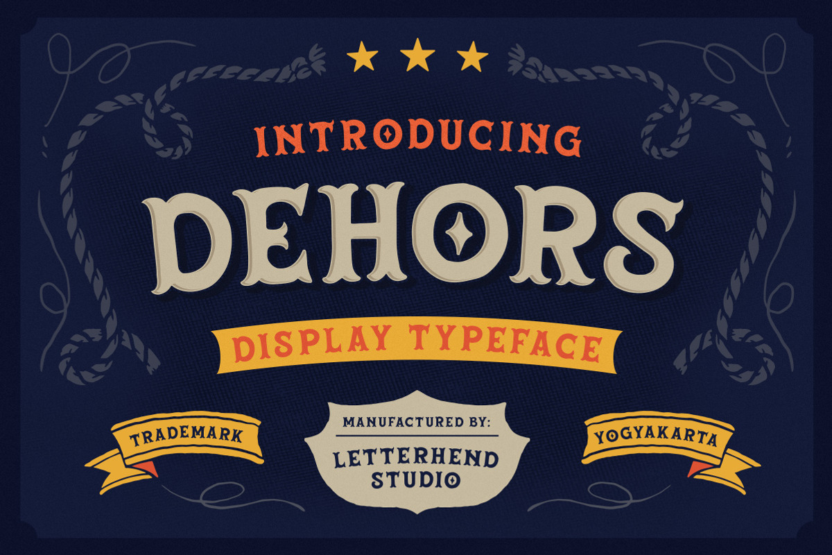 Dehors - Western Display Typeface, a Font by Letterhend Studio (Photo 1 of 13)