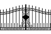 Classic Wrought Iron Gate Silhouette, an Object Graphic by Designer_Momina (Thumbnail 8 of 9)