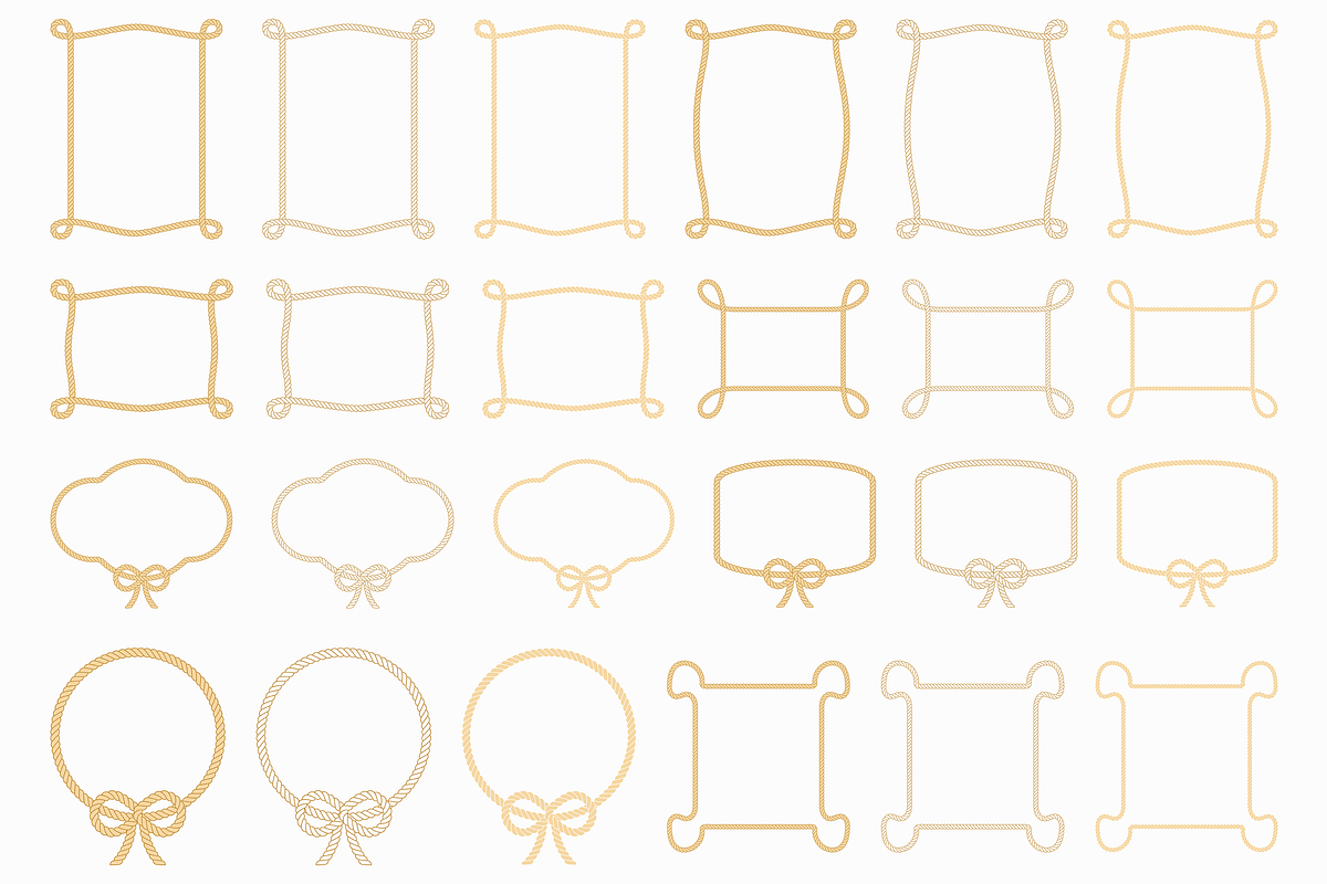 Rope Frame Label SVG PNG Bundle, a Decorative Illustration by Kusumaillustration (Photo 14 of 15)