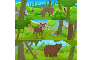Cartoon wild animals, an Animal Illustration by Vector Tradition