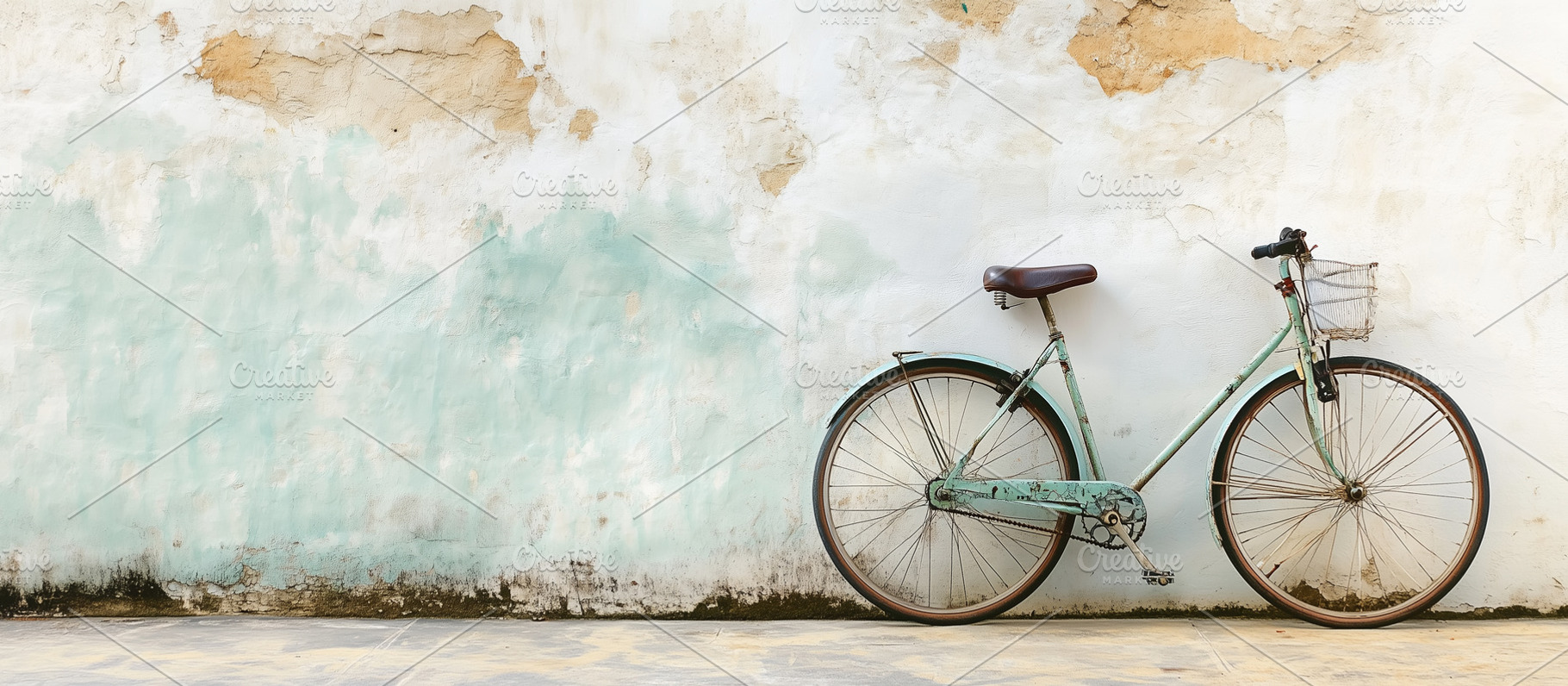 Abandoned vintage blue bike, a Transportation Photo by MistyDay