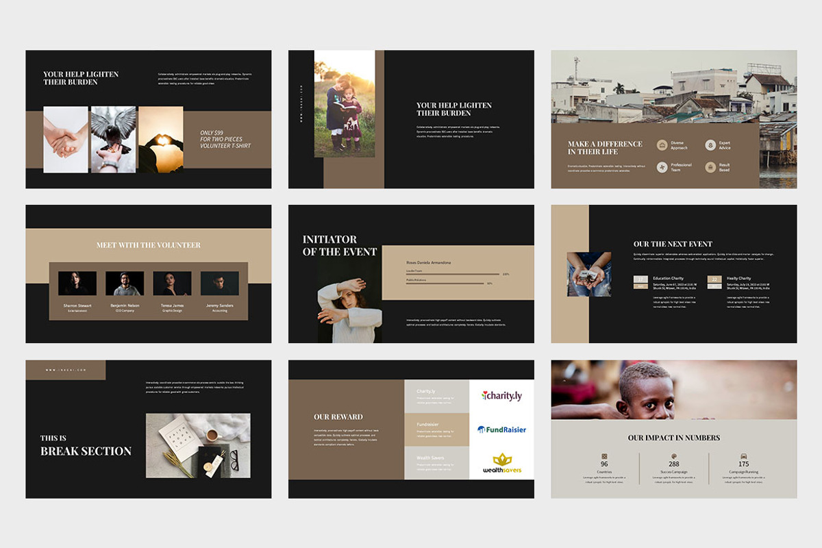 Inagai : Charity Google Slides, a Presentation Template by Punkl Camp (Photo 7 of 9)