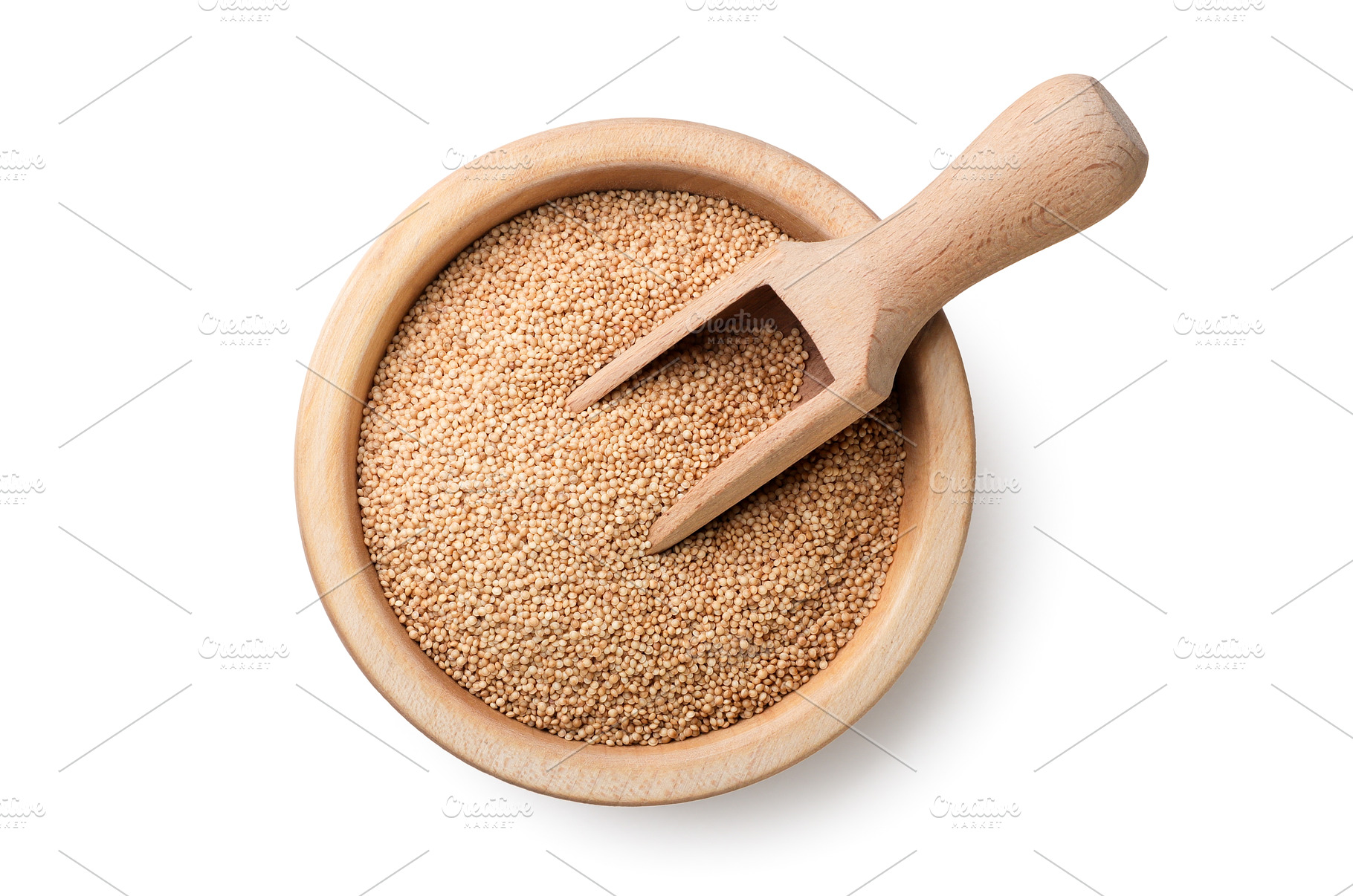 Amaranth seeds in a wooden plate, a Food & Drink Photo by innakreativ