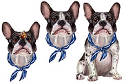 Set French Bulldog., an Animal Illustration by art_mouse (Thumbnail 2 of 4)