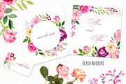 Watercolor roses & florals set, an Illustration by Elegantia (Thumbnail 5 of 9)