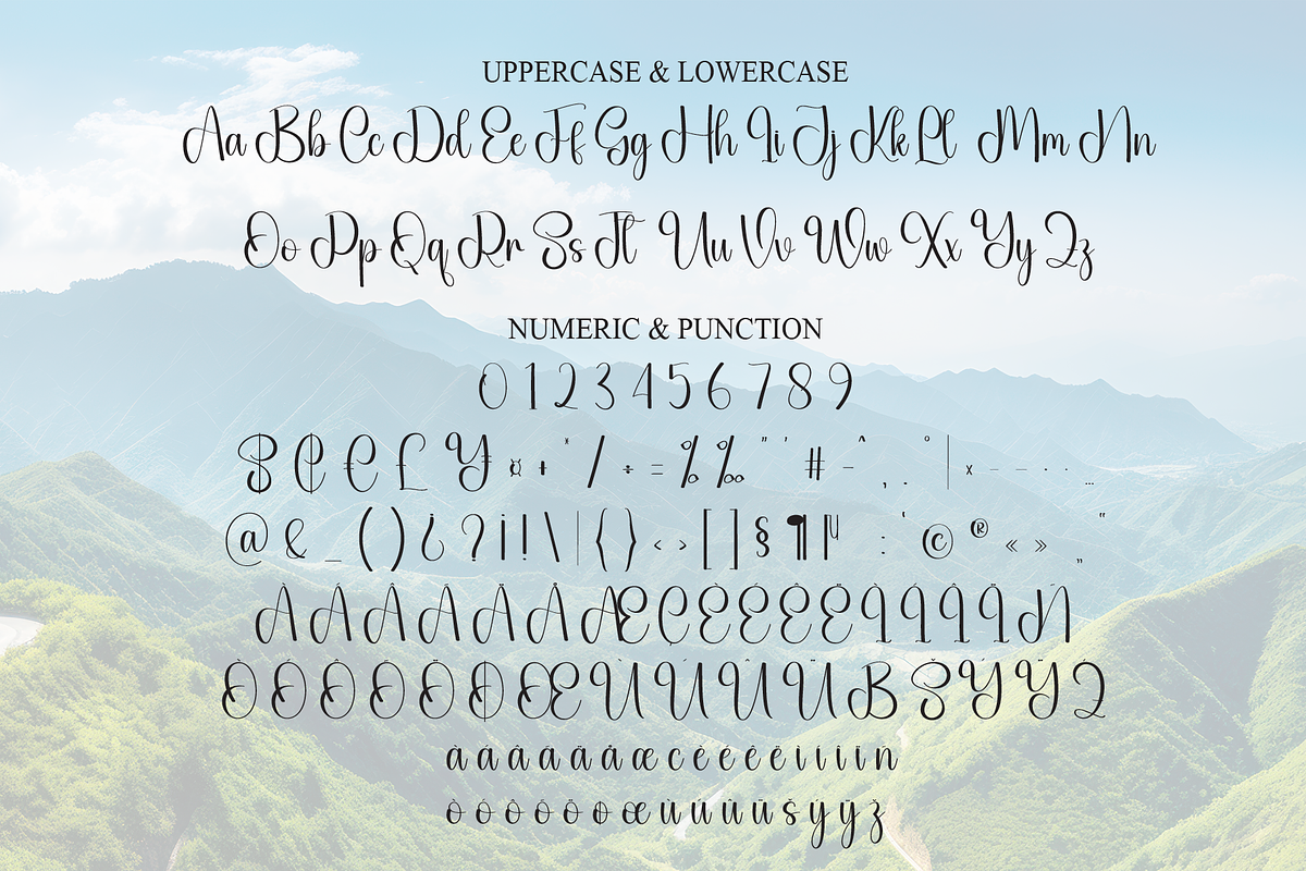 Mountain | Script Font, a Handwritten Font by Scratchones (Photo 7 of 9)
