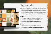 The Traveler Social Media Bundle, a Social Media Template by The Flossy Finch (Thumbnail 2 of 21)