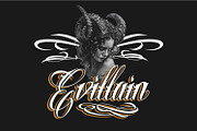 Faithless Edgy Tattoo Font, a Script Font by WhymoreArt (Thumbnail 5 of 12)