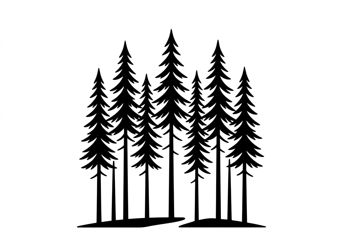 Majestic Pine Trees SVG, a Finance Illustration by Amazin_art (Photo 12 of 41)