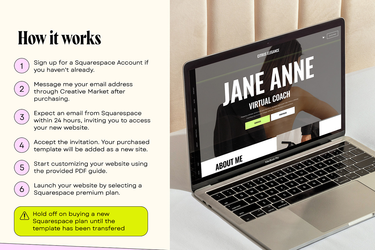 Neon Squarespace Website Template, a Squarespace Template by Template Twist Shop (Photo 5 of 10)