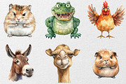Funny Grumpy Animals Collection, an Animal Illustration by DreamCafeArt (Thumbnail 6 of 7)