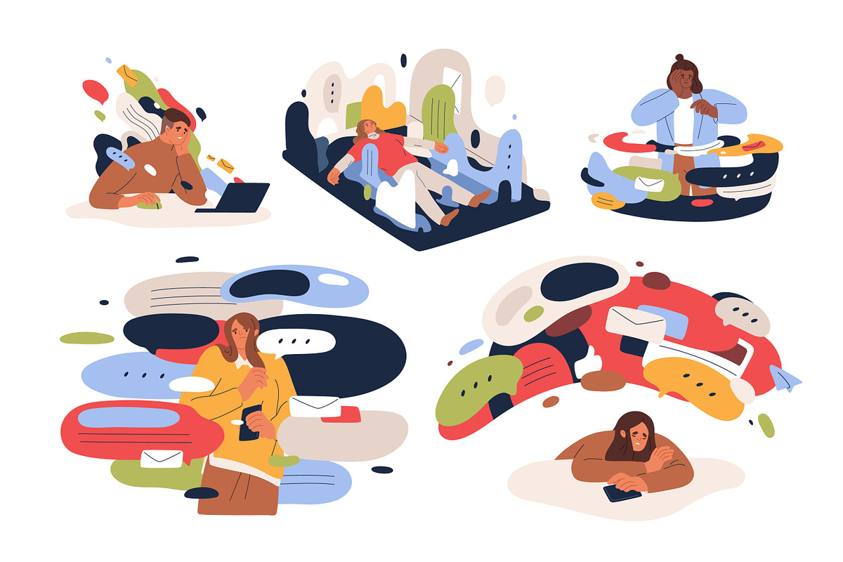 People with information overload, a Person Illustration by Good Studio (Photo 1 of 6)