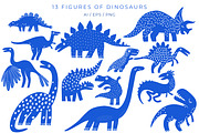 Dino World Clipart Collection, an Animal Illustration by Funny Bug (Thumbnail 2 of 9)